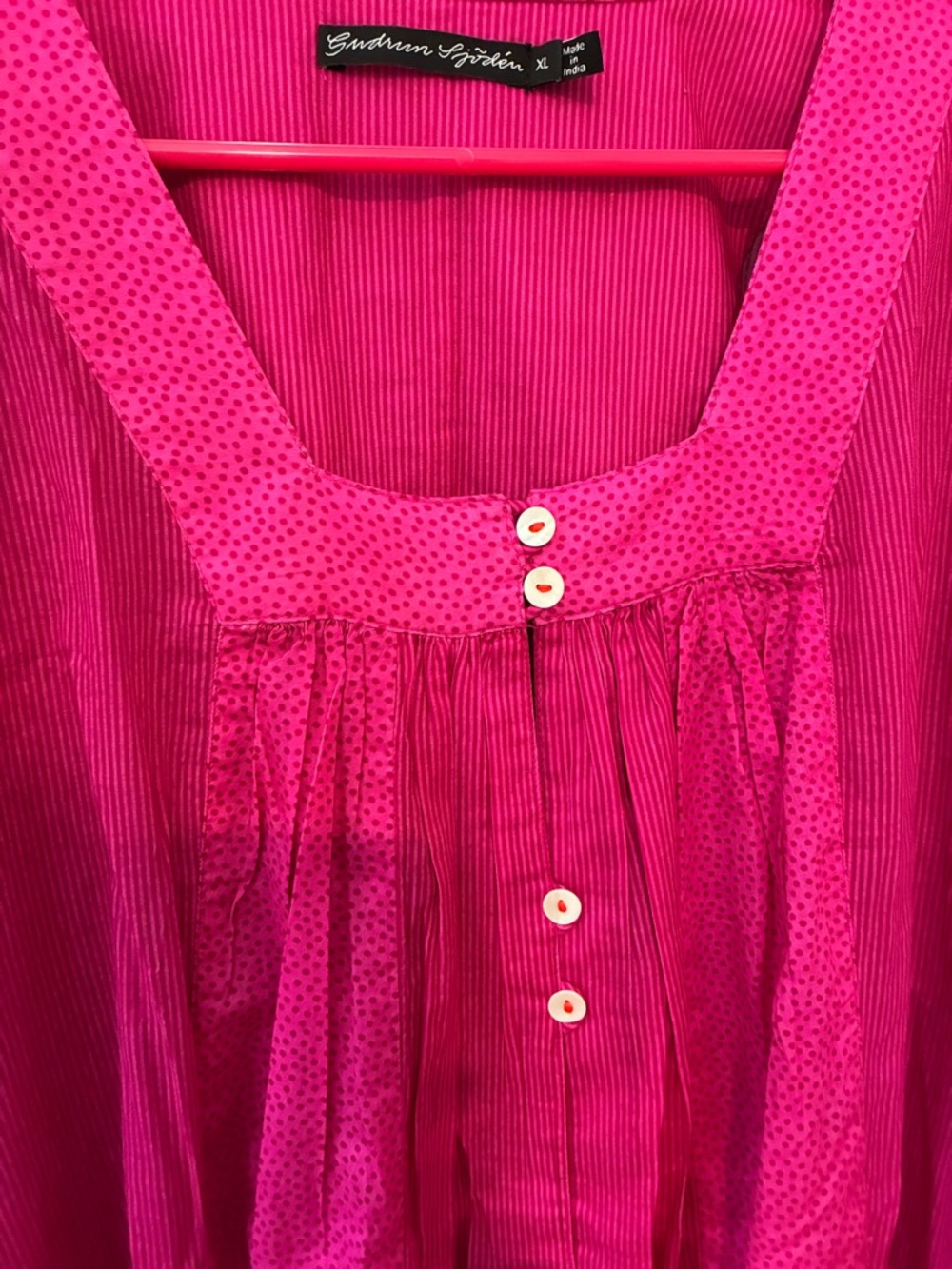 GUDRUN SJODEN NWOT Sjoden Fuchsia Tunic Dress Organic ethically made! - Picture 2 of 12